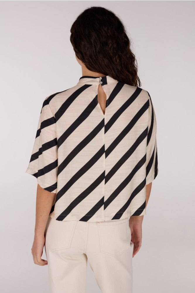 TEDDIE SS25 BLOUSE BS 116 SHORT 000131 SAND BLACK